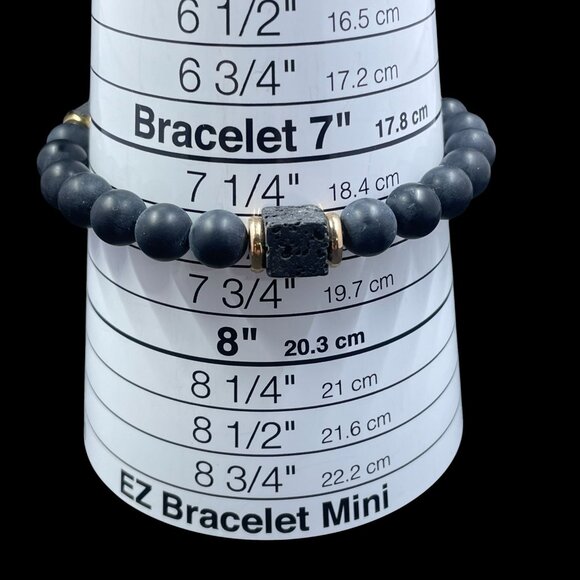 Joycuff Boyfriend Bracelet Gift Set Lava Rock Beads Mens Jewelry Romantic New - Picture 7 of 8